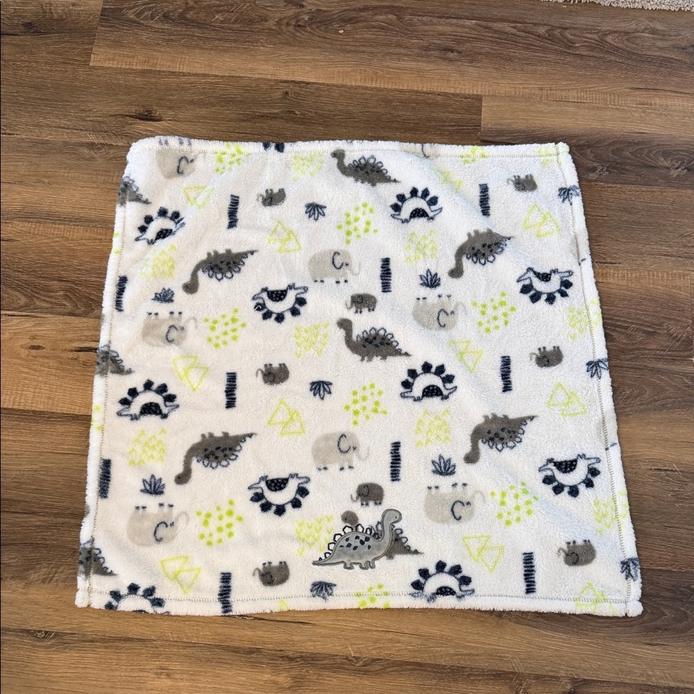 Blanket Baby Gear Gray Dinosaur Elephant Baby Blanket Soft Plush White Green